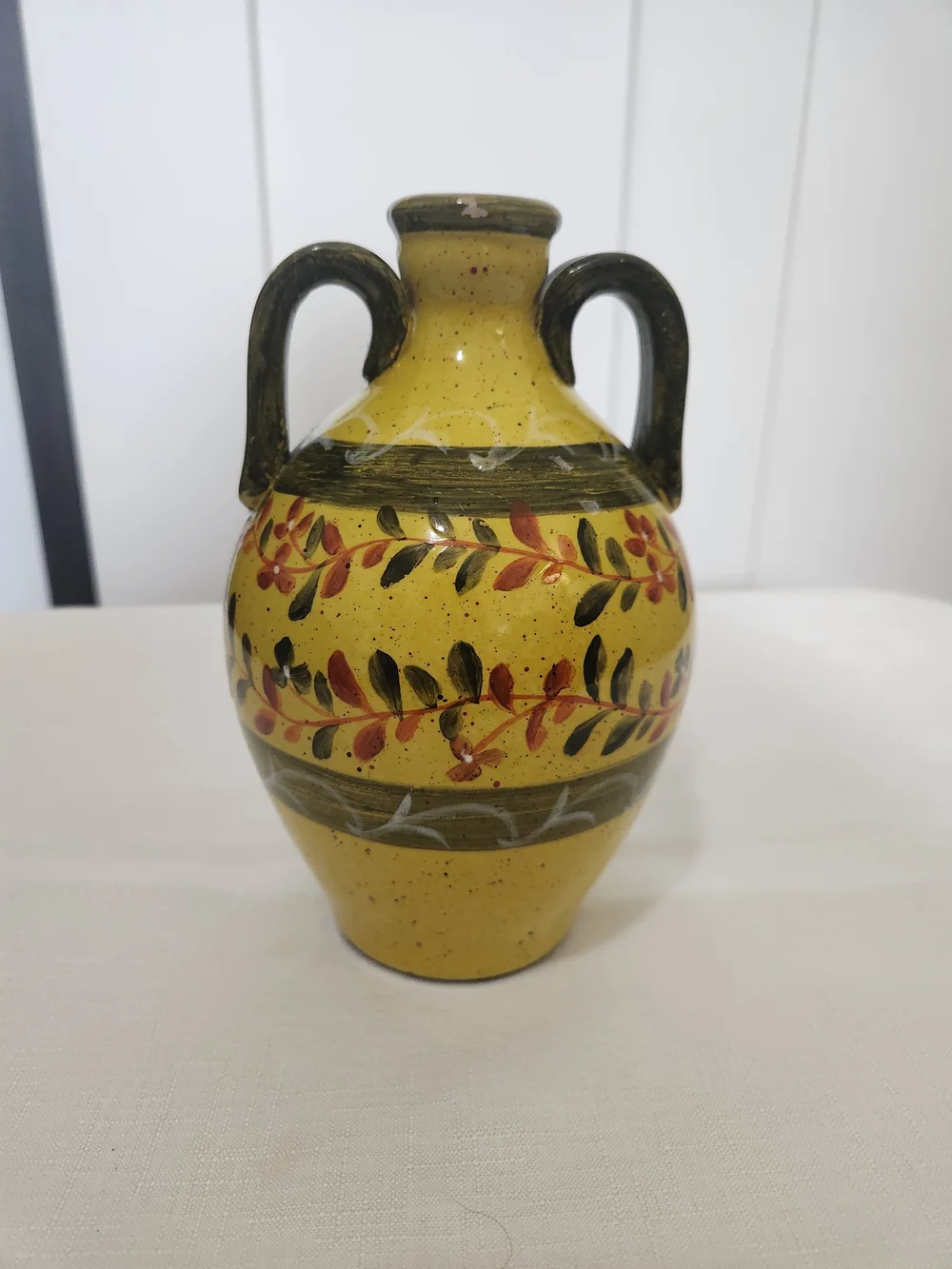 Vintage TOYO Bringier McConnell Yellow Ceramic Vase